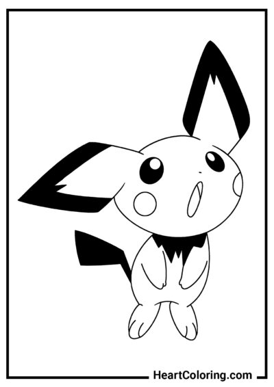 Pichu - Pikachu Coloring Pages