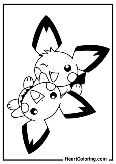 Pokémon carini - Disegni di Pikachu da Colorare