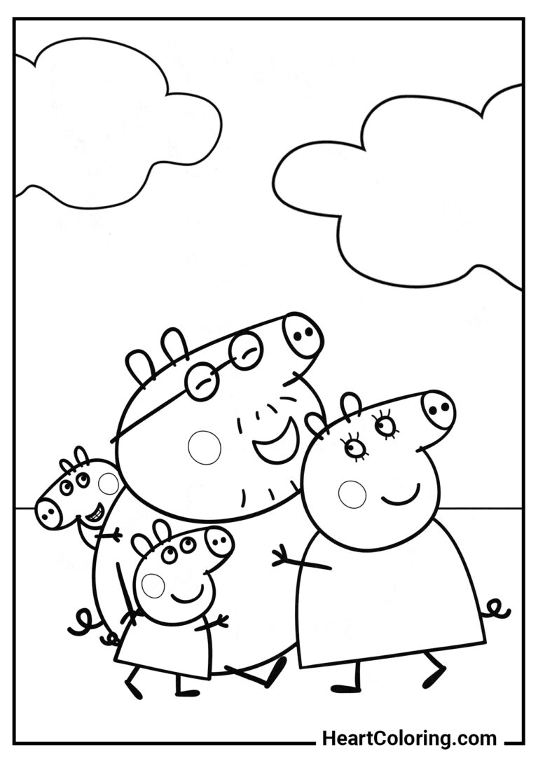 Peppa Pig Coloring Pages for Children – Print and Download