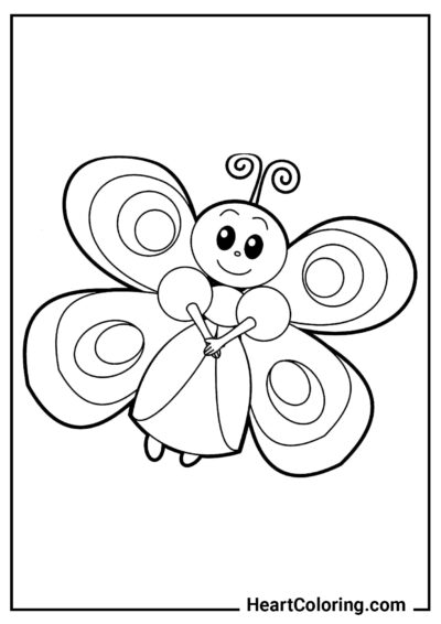 Mignon petit papillon - Coloriages de Papillons