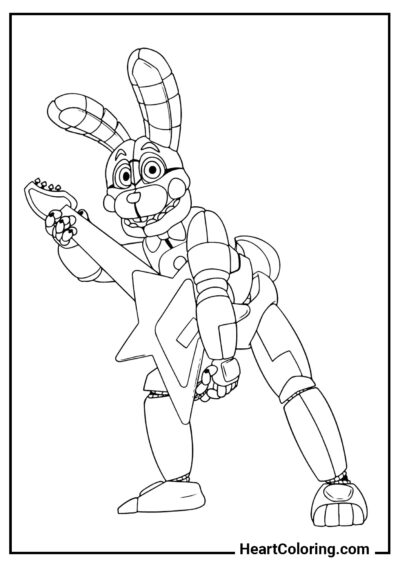 Bonnie’s guitar part - Five Nights at Freddy’s Coloring Pages