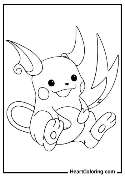 Raichu - Pikachu Coloring Pages