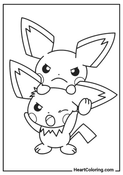 Evil kids - Pikachu Coloring Pages