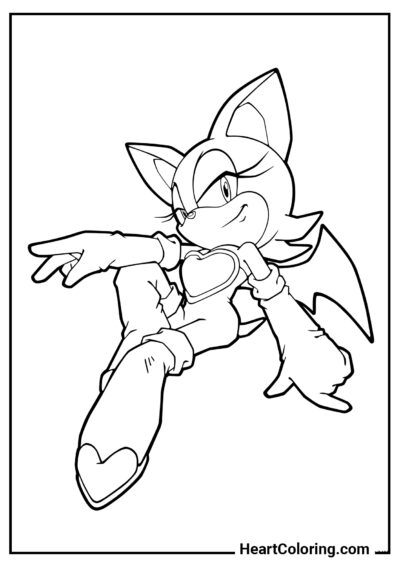 Rouge jolie - Coloriages Sonic Le Hérisson