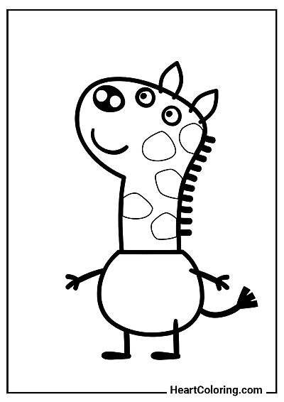 Джеральд Жираф Джеральд Жираф — картинка для раскрашивания и творчества