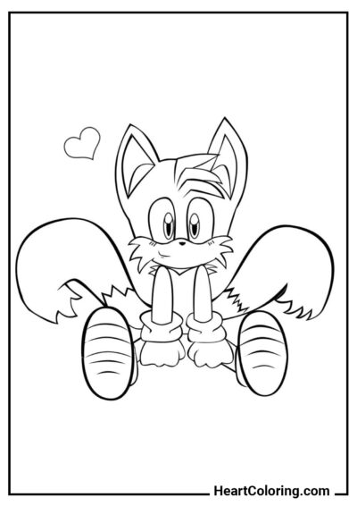 Tails divertente - Disegni di Sonic da Colorare