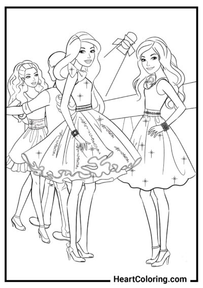 In the spotlight - Barbie Coloring Pages