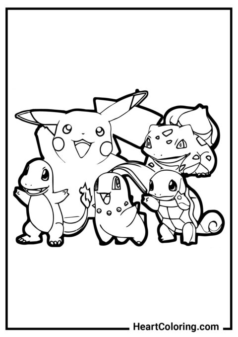 Pokemon - Desenhos de Pikachu para Colorir