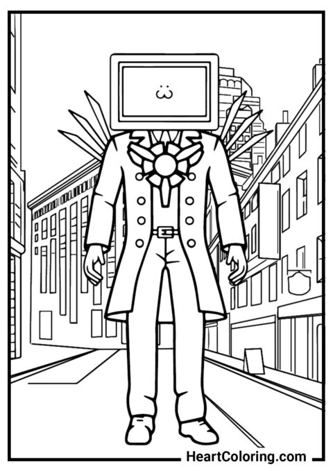 5 Titan TV Man - TVMan Coloring Pages