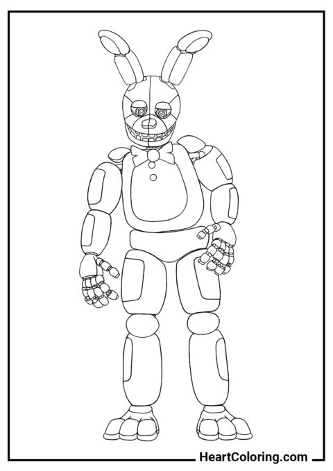 Upset Bonnie - Five Nights at Freddy’s Coloring Pages