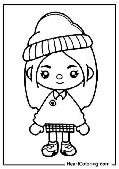 Dress for a walk - Toca Boca Coloring Pages