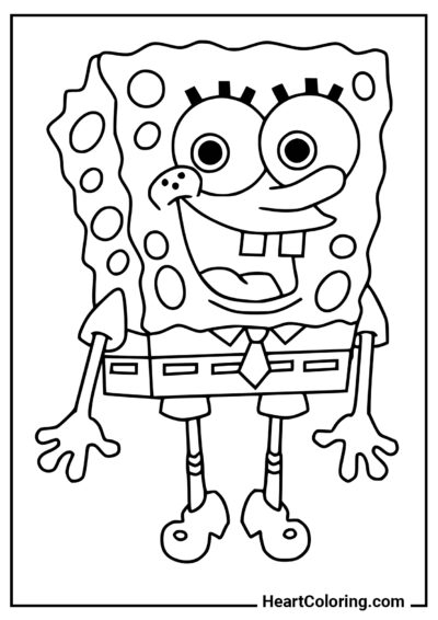 SpongeBob allegro - Disegni di Spongebob da Colorare