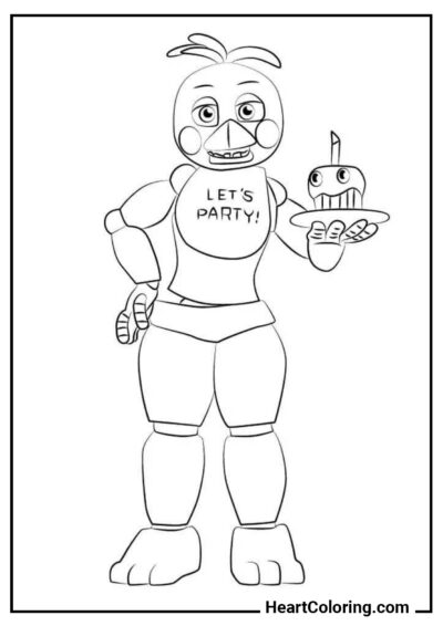 Gift from Chica - Five Nights at Freddy’s Coloring Pages