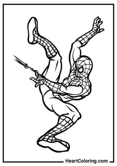 Herói corajoso - Desenhos do Homem Aranha para Colorir
