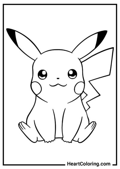 Niedliches Pokemon - Ausmalbilder Pikachu