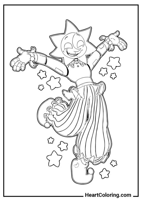 Daycare Attendant – Happy Sun - Five Nights at Freddy’s Coloring Pages