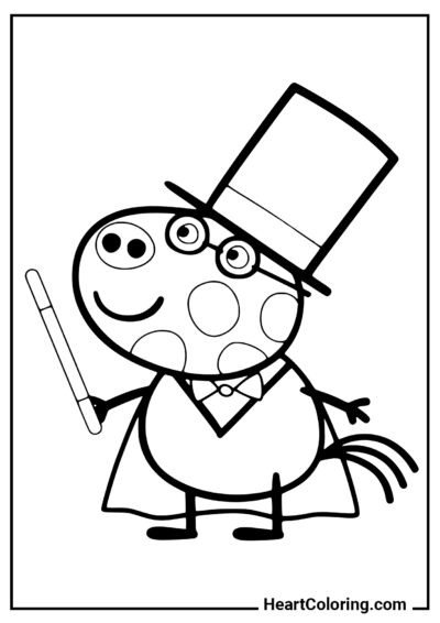 Magician Pedro Pony - Peppa Pig Coloring Pages