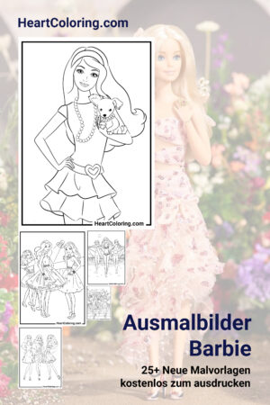 Ausmalbilder Barbie - kostenlose PDF