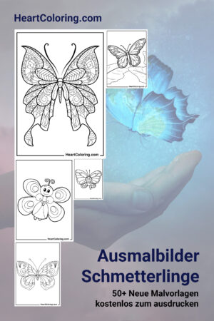 Ausmalbilder Schmetterlinge - kostenlose zum ausdrucken