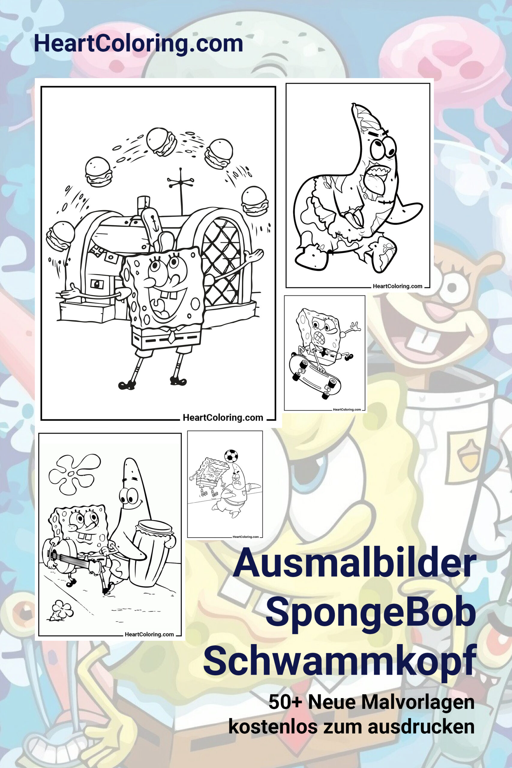 Ausmalbilder von SpongeBob Schwammkopf zum Ausdrucken