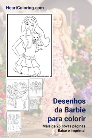 Desenhos da Barbie para colorir e imprimir
