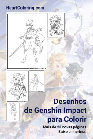 Desenhos de Genshin Impact para Colorir