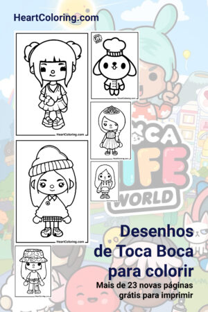 Desenhos de Toca Boca para colorir