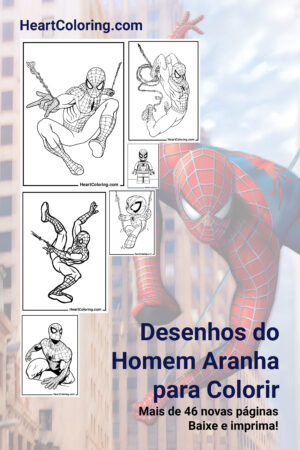 Desenhos do Homem Aranha para Colorir