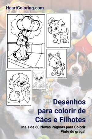 Desenhos para colorir de Cães e Filhotes