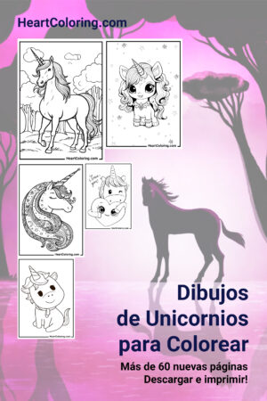 Dibujos para colorear de unicornios para imprimir gratis