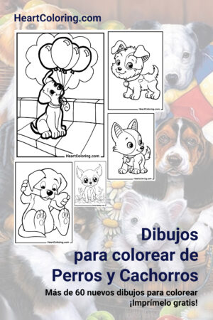 Dibujos para colorear de Perros y Cachorros