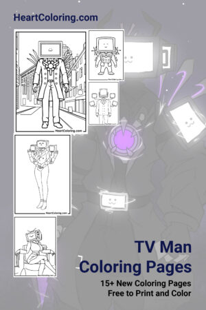 TV Man Free Printable Coloring Pages