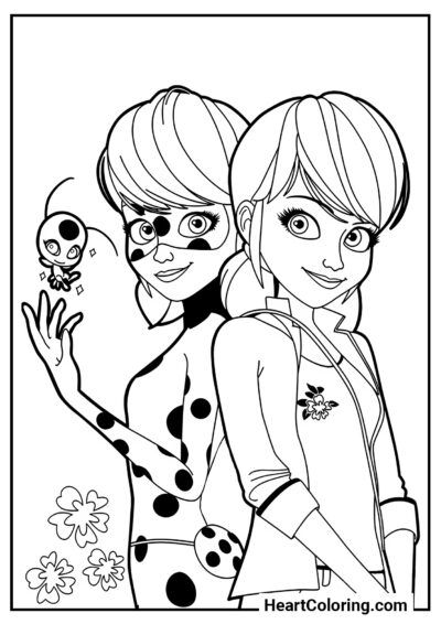 Marinette Dupain-Cheng - Miraculous Ladybug Coloring Pages