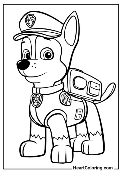 Chase - PAW Patrol Coloring Pages