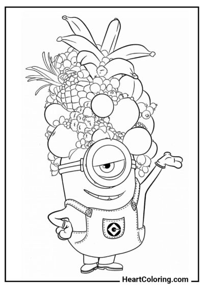 Chapeau de fruits - Coloriages Minions