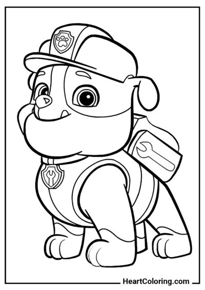Rubble - PAW Patrol Coloring Pages