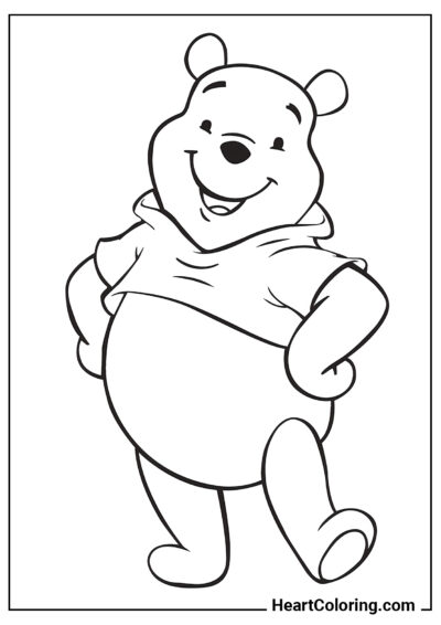 Divertido osito - Dibujos de Winnie the Pooh para Colorear