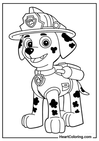 Marshall - Disegni di PAW Patrol da Colorare