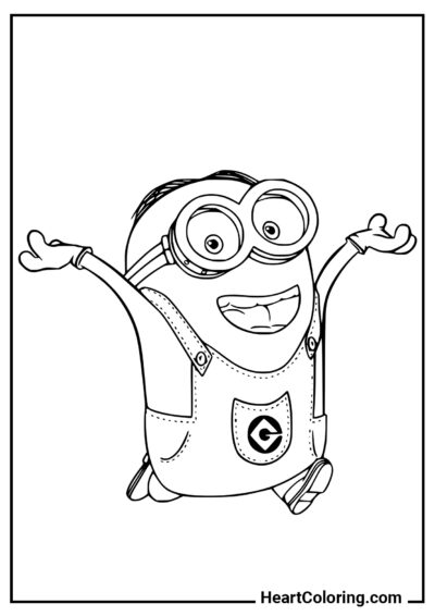 Dave heureux - Coloriages Minions