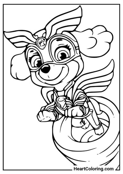 Skye Voadora - Desenhos do Patrulha Canina para Colorir