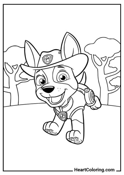 Happy Tracker - PAW Patrol Coloring Pages