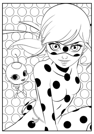 Ladybug und ihr Kwami - Miraculous Ladybug Ausmalbilder