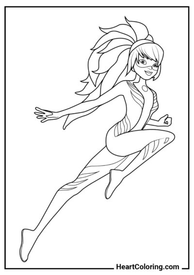 Marinette – Lady Dragon - Miraculous Ladybug Coloring Pages