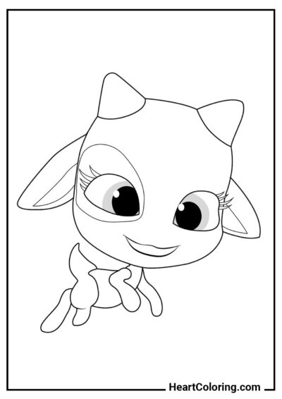 Ziggy – Kwami ​​of passion - Miraculous Ladybug Coloring Pages