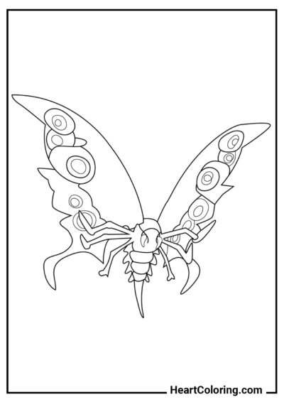 Sentimonster Butterfly - Miraculous Ladybug Coloring Pages