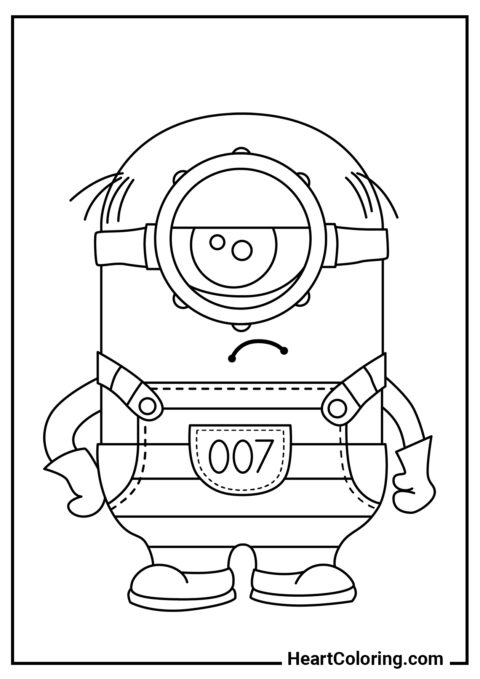 Minion criminel - Coloriages Minions