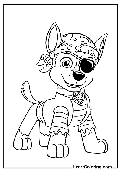 Chase pirata — desenho para colorir grátis
