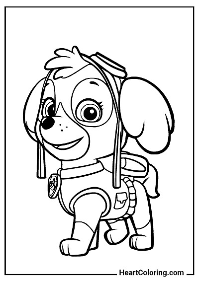 Smiling Skye the Air Rescuer – print or color online