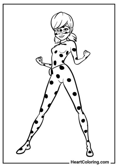 Coccinelle courageuse - Coloriages Miraculous Ladybug