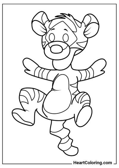 Cute Tigger - Winnie the Pooh Coloring Pages